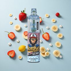 RandM Fumot Tornado 7000 Puffs Strawberry Banana (Eper Banán) Mesh Coil Hungary wholesalers